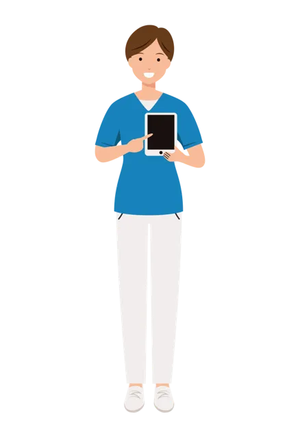 看護師 イラスト（女性・全身）| 無料・商用利用可 | NURFC035-01-C | 無料素材ペペロ