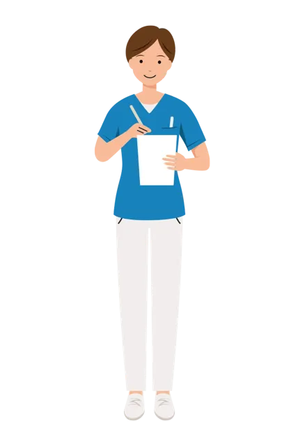 看護師 イラスト（女性・全身）| 無料・商用利用可 | NURFC036-01-C | 無料素材ペペロ