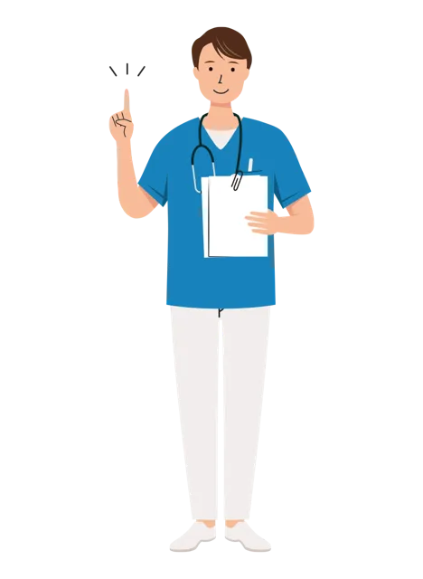 看護師 イラスト（男性・全身）| 無料・商用利用可 | NURMC010-01-C | 無料素材ペペロ