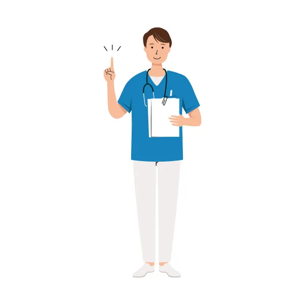 看護師 イラスト（男性・全身）| 無料・商用利用可 | NURMC010-C | 無料素材ペペロ