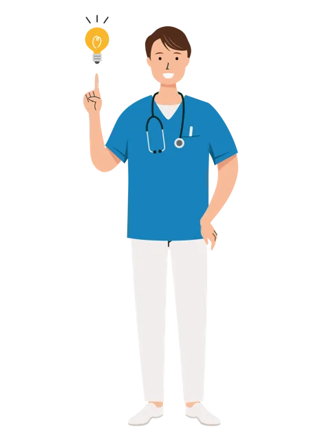 看護師 イラスト（男性・全身）| 無料・商用利用可 | NURMC013-01-C | 無料素材ペペロ