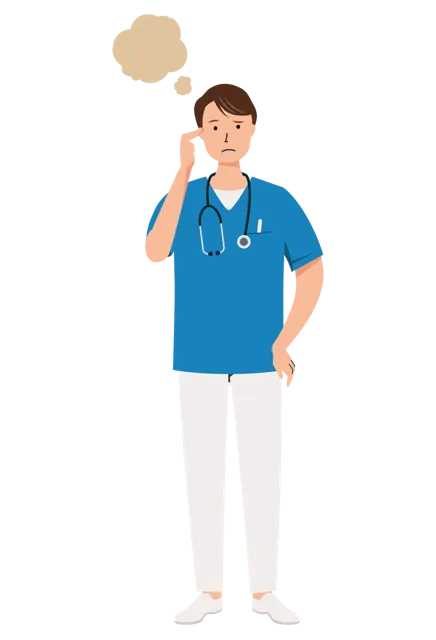 看護師 イラスト（男性・全身）| 無料・商用利用可 | NURMC014-01-C | 無料素材ペペロ