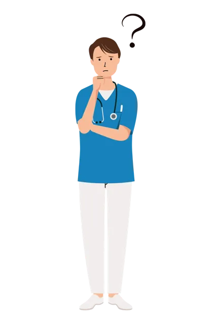 看護師 イラスト（男性・全身）| 無料・商用利用可 | NURMC015-01-C | 無料素材ペペロ