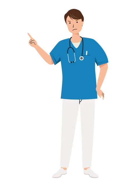 看護師 イラスト（男性・全身）| 無料・商用利用可 | NURMC020-01-C | 無料素材ペペロ