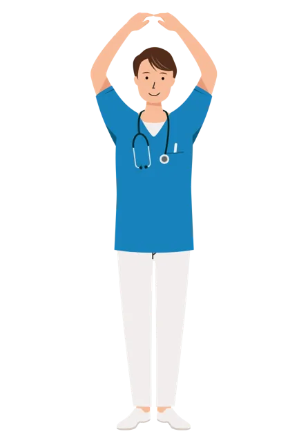 看護師 イラスト（男性・全身）| 無料・商用利用可 | NURMC026-01-C | 無料素材ペペロ