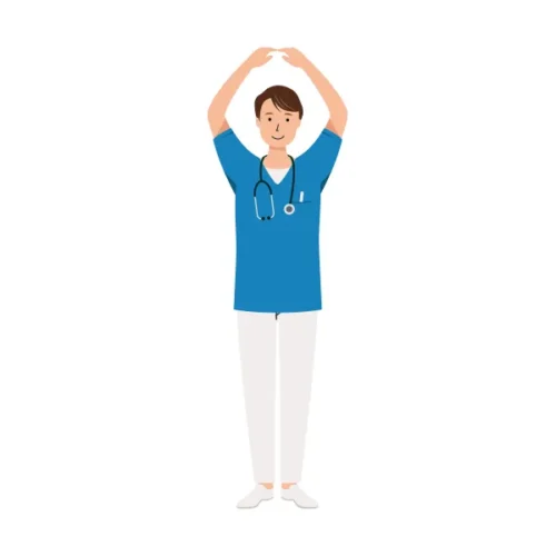 看護師 イラスト（男性・全身）| 無料・商用利用可 | NURMC026-C | 無料素材ペペロ