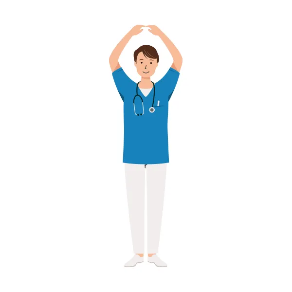 看護師 イラスト（男性・全身）| 無料・商用利用可 | NURMC026-C | 無料素材ペペロ