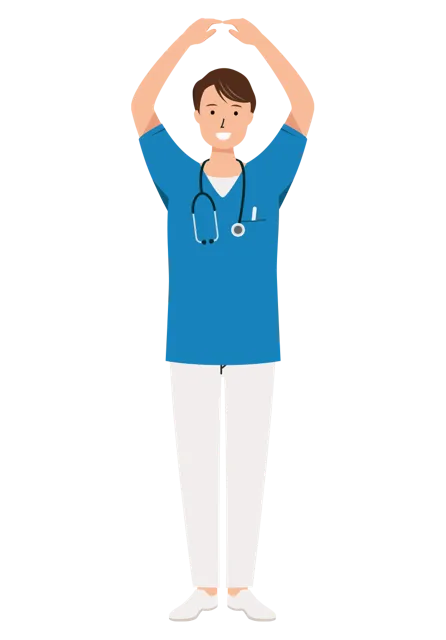 看護師 イラスト（男性・全身）| 無料・商用利用可 | NURMC027-01-C | 無料素材ペペロ