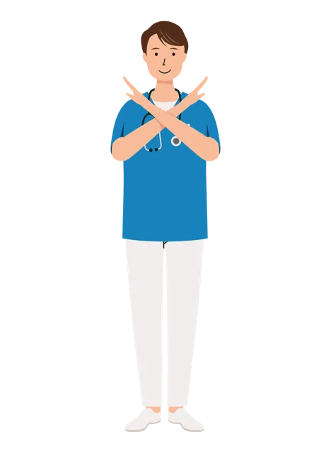 看護師 イラスト（男性・全身）| 無料・商用利用可 | NURMC028-01-C | 無料素材ペペロ