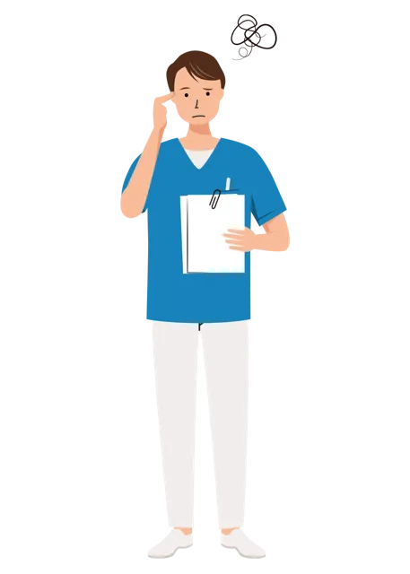 看護師 イラスト（男性・全身）| 無料・商用利用可 | NURMC031-01-C | 無料素材ペペロ