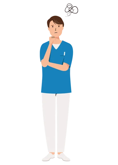 看護師 イラスト（男性・全身）| 無料・商用利用可 | NURMC032-01-C | 無料素材ペペロ