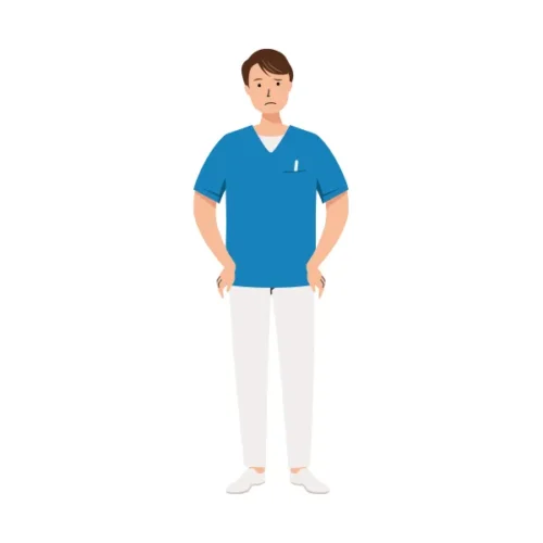 看護師 イラスト（男性・全身）| 無料・商用利用可 | NURMC033-C | 無料素材ペペロ