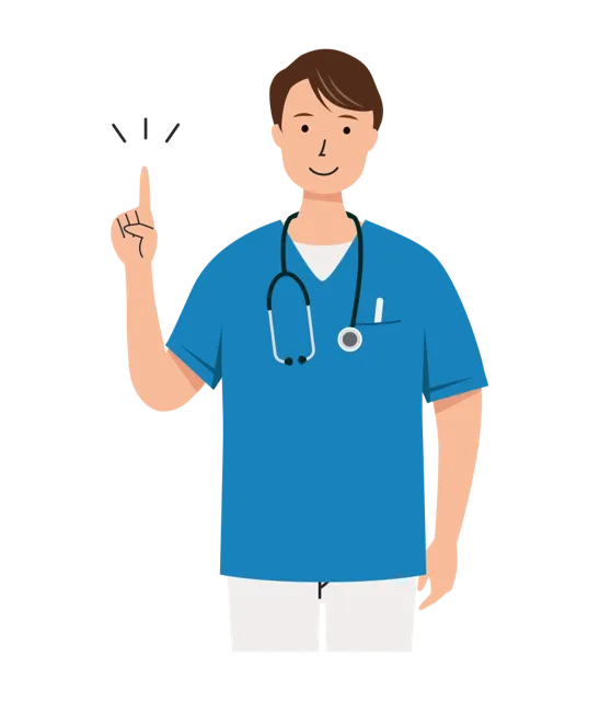 看護師 イラスト（男性・上半身）| 無料・商用利用可 | NUMUBC010-01-C | 無料素材ペペロ