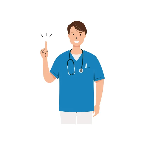 看護師 イラスト（男性・上半身）| 無料・商用利用可 | NUMUBC011-C | 無料素材ペペロ