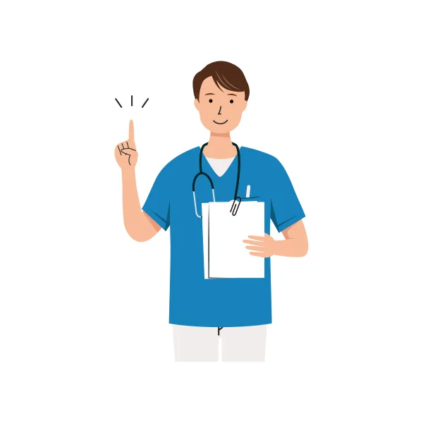 看護師 イラスト（男性・上半身）| 無料・商用利用可 | NUMUBC012-C | 無料素材ペペロ