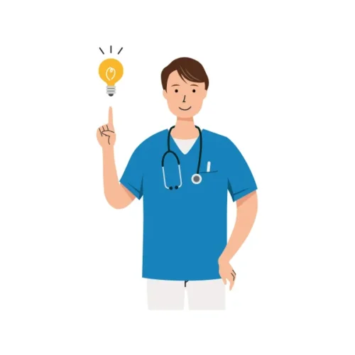 看護師 イラスト（男性・上半身）| 無料・商用利用可 | NUMUBC014-C | 無料素材ペペロ