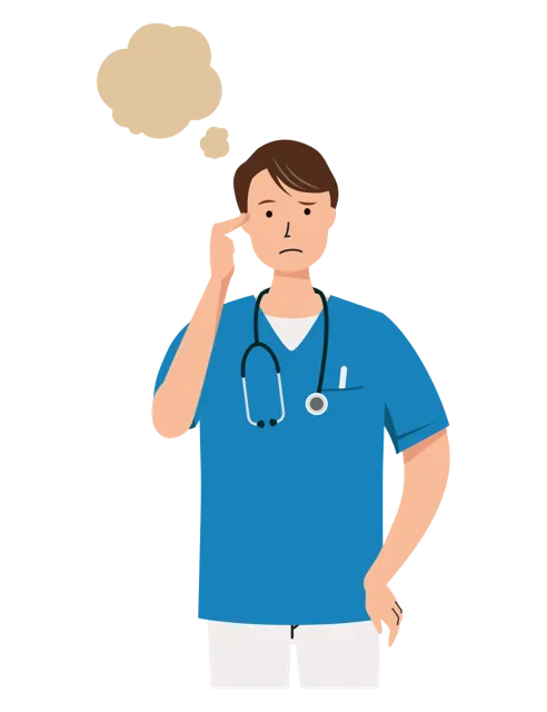 看護師 イラスト（男性・上半身）| 無料・商用利用可 | NUMUBC016-01-C | 無料素材ペペロ