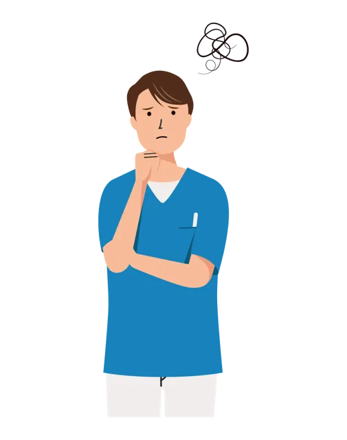 看護師 イラスト（男性・上半身）| 無料・商用利用可 | NUMUBC019-01-C | 無料素材ペペロ
