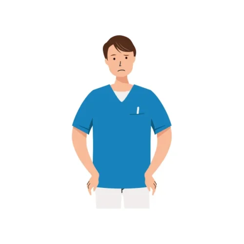 看護師 イラスト（男性・上半身）| 無料・商用利用可 | NUMUBC020-C | 無料素材ペペロ