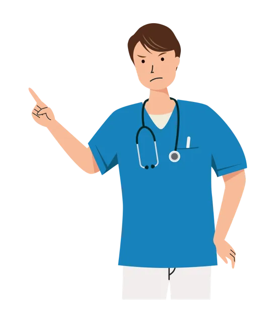 看護師 イラスト（男性・上半身）| 無料・商用利用可 | NUMUBC025-01-C | 無料素材ペペロ