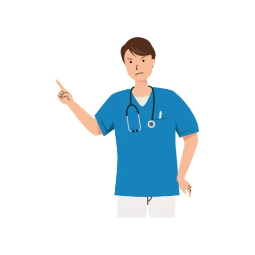 看護師 イラスト（男性・上半身）| 無料・商用利用可 | NUMUBC025-C | 無料素材ペペロ