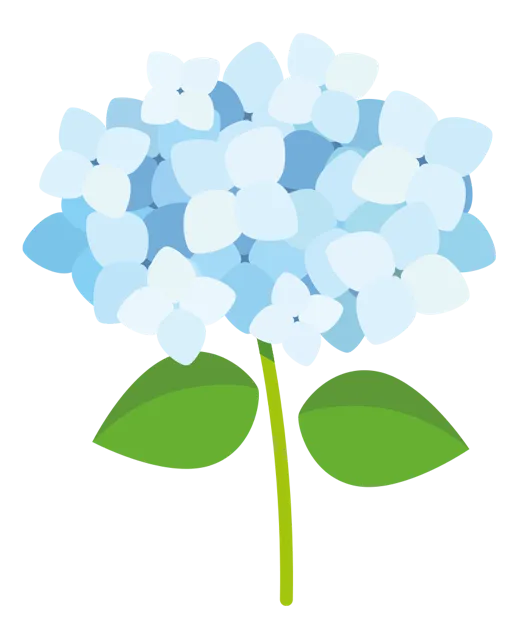 紫陽花 イラスト | 梅雨・６月 | 無料・商用利用可 | RASEAC-003-01-C | 無料素材ペペロ
