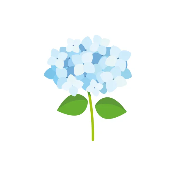 紫陽花 イラスト | 梅雨・６月 | 無料・商用利用可 | RASEAC-003-C | 無料素材ペペロ