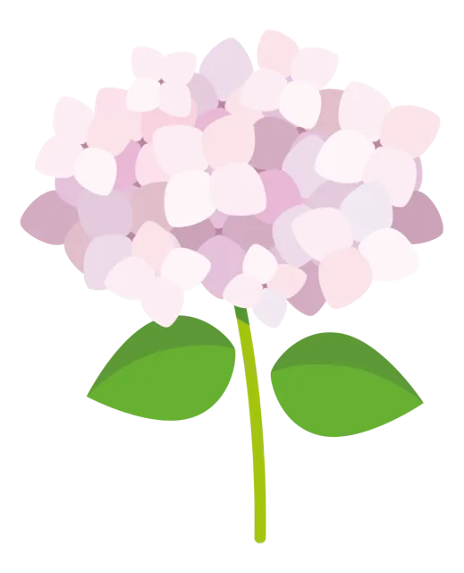 紫陽花 イラスト | 梅雨・６月 | 無料・商用利用可 | RASEAC-004-01-C | 無料素材ペペロ