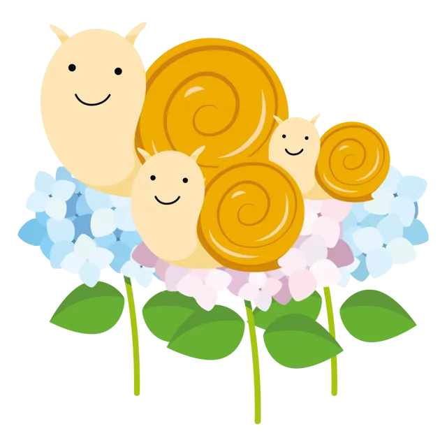 紫陽花 イラスト | 梅雨・６月 | 無料・商用利用可 | RASEAC-006-01-C | 無料素材ペペロ