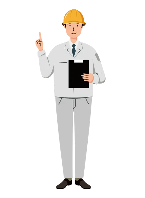 現場監督 イラスト（男性・全身）| 無料・商用利用可 | SSMSW006-01-C | 無料素材ペペロ