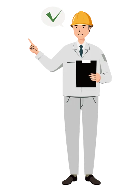 現場監督 イラスト（男性・全身）| 無料・商用利用可 | SSMSW010-01-C | 無料素材ペペロ