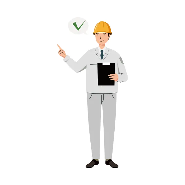 現場監督 イラスト（男性・全身）| 無料・商用利用可 | SSMSW010-C | 無料素材ペペロ