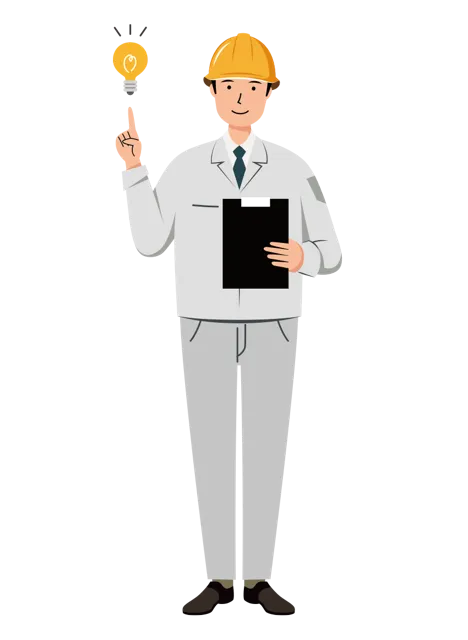 現場監督 イラスト（男性・全身）| 無料・商用利用可 | SSMSW016-01-C | 無料素材ペペロ