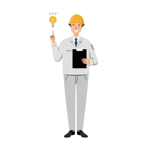 現場監督 イラスト（男性・全身）| 無料・商用利用可 | SSMSW017-C | 無料素材ペペロ