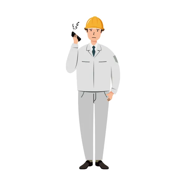現場監督 イラスト（男性・全身）| 無料・商用利用可 | SSMSW022-C | 無料素材ペペロ