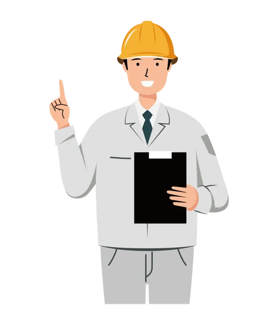 現場監督 イラスト（男性・上半身）| 無料・商用利用可 | SSMSWUB007-01-C | 無料素材ペペロ