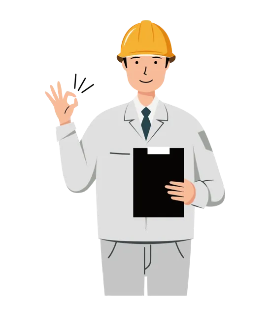 現場監督 イラスト（男性・上半身）| 無料・商用利用可 | SSMSWUB008-01-C | 無料素材ペペロ