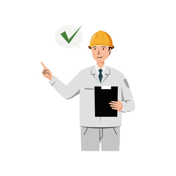 現場監督 イラスト（男性・上半身）| 無料・商用利用可 | SSMSWUB010-C | 無料素材ペペロ