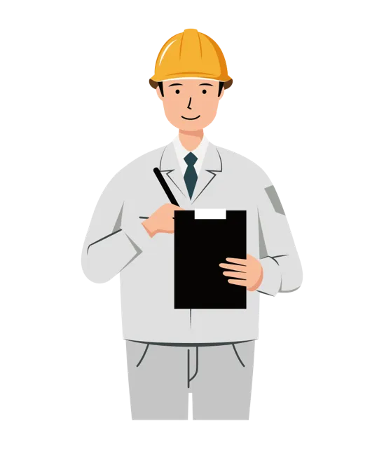 現場監督 イラスト（男性・上半身）| 無料・商用利用可 | SSMSWUB011-01-C | 無料素材ペペロ