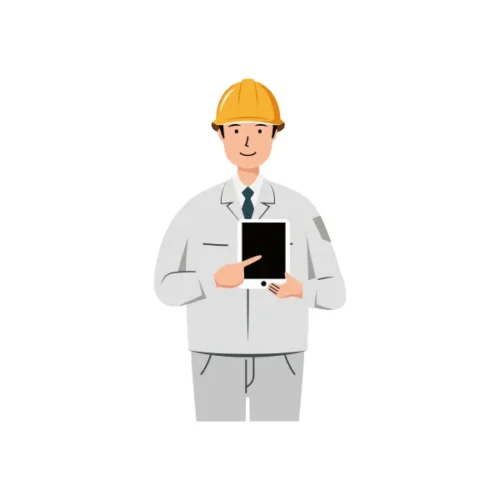 現場監督 イラスト（男性・上半身）| 無料・商用利用可 | SSMSWUB012-C | 無料素材ペペロ