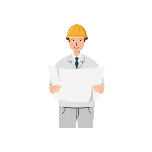 現場監督 イラスト（男性・上半身）| 無料・商用利用可 | SSMSWUB014-C | 無料素材ペペロ