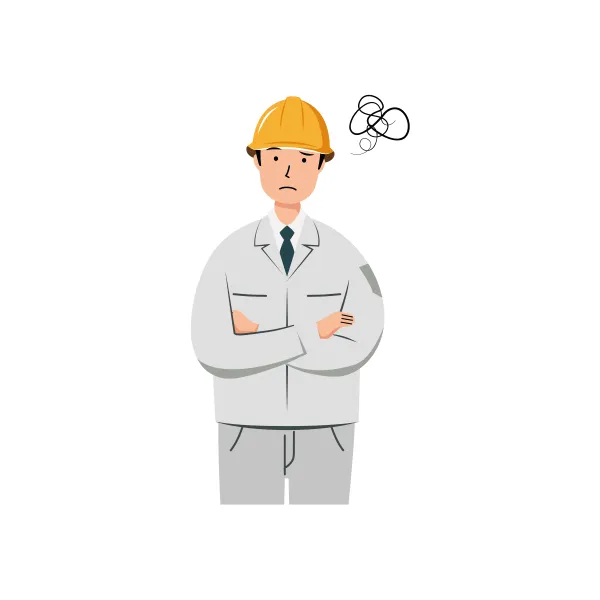 現場監督 イラスト（男性・上半身）| 無料・商用利用可 | SSMSWUB018-C | 無料素材ペペロ