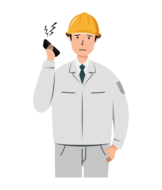 現場監督 イラスト（男性・上半身）| 無料・商用利用可 | SSMSWUB022-01-C | 無料素材ペペロ