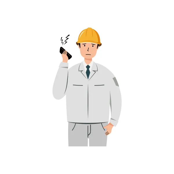 現場監督 イラスト（男性・上半身）| 無料・商用利用可 | SSMSWUB022-C | 無料素材ペペロ