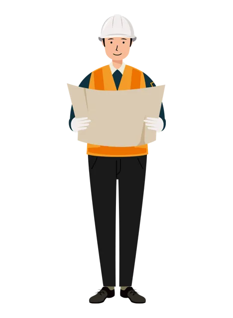交通誘導員 イラスト（男性・全身）| 無料・商用利用可 | TGMC009-01-C | 無料素材ペペロ