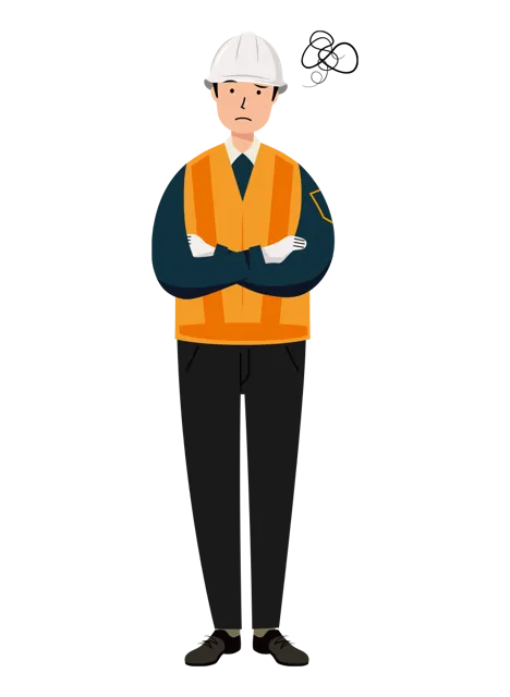交通誘導員 イラスト（男性・全身）| 無料・商用利用可 | TGMC010-01-C | 無料素材ペペロ