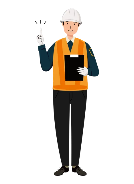 交通誘導員 イラスト（男性・全身）| 無料・商用利用可 | TGMC012-01-C | 無料素材ペペロ