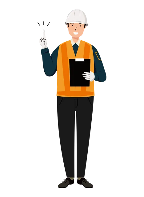 交通誘導員 イラスト（男性・全身）| 無料・商用利用可 | TGMC013-01-C | 無料素材ペペロ