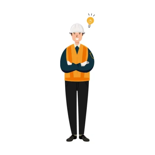 交通誘導員 イラスト（男性・全身）| 無料・商用利用可 | TGMC016-C | 無料素材ペペロ