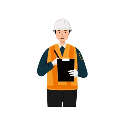 交通誘導員 イラスト（男性・上半身）| 無料・商用利用可 | TGMUBC008-C | 無料素材ペペロ